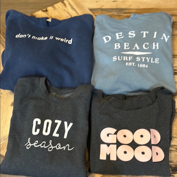 Graphic Sweatshirt Bundle - Blue and Gray - Picture 1 of 1